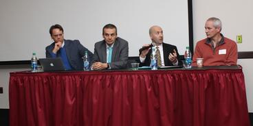 four male allies on a panel 